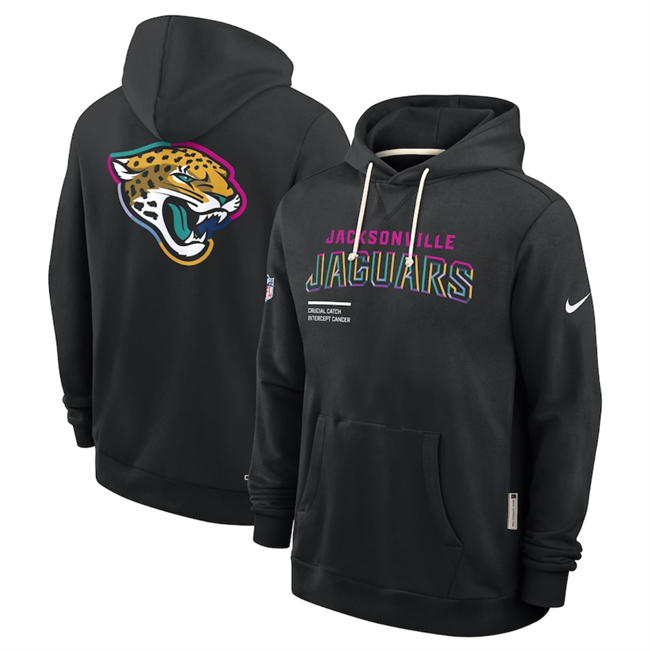 Men's Black Jacksonville Jaguars 2025 Crucial Catch Club Pullover Hoodie